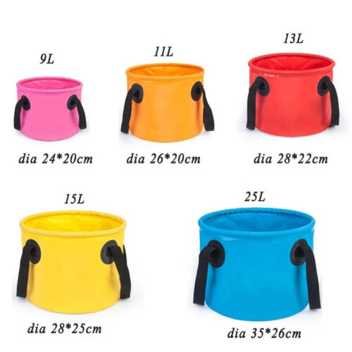 Custom 500D PVC Tarpaulin Foldable Camping Portable Foot Bath Barrel Travel Collapsible Buckets 11L-30L - Image 5