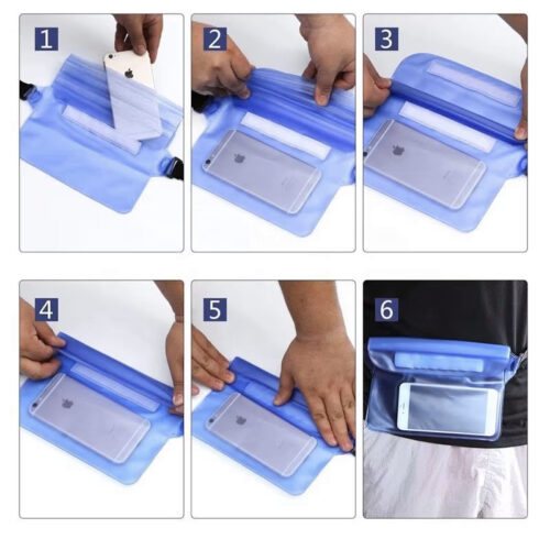 Custom Logo Waterproof Phone Bag Fanny Pack Waist Pouch with Waist Strap - Image 15