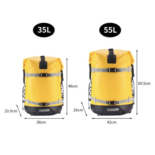 Customized logo 35L 55L Semi Cylindrical Camping and Hiking Waterproof Dry Bag Backpack - Image 8