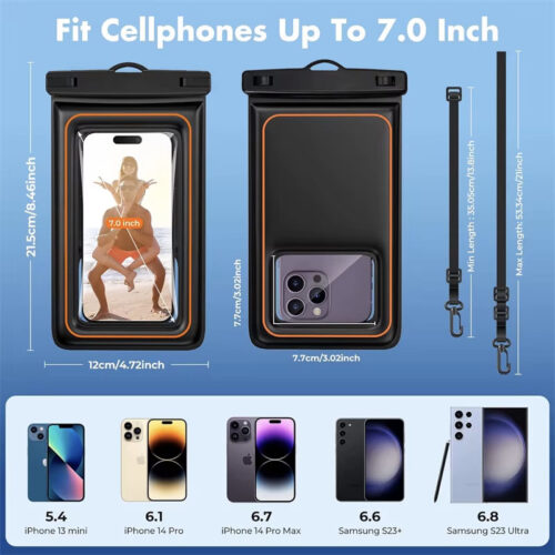 Wholesale Floating Style PVC Smartphone  Mobile Phone Sponge Pouch Universal Waterproof Phone Bag for iPhone 14 15 - Image 6